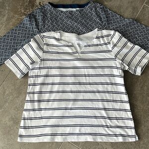 Croft & Barrow Pair (2) Nautical Cotton Knit Shirts. Sz: XL